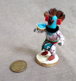 Native Navajo Miniature Cottonwood Rare Pot Carrier Kachina by  M H  K078