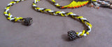 Native Zuni Made Beaded Hummingbird Multi-color 20" Necklace 3 strands JN0209