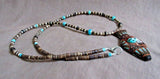 Zuni Hand Made & Hand Painted Olla Necklace by Viola Waleka M Chavez  JN364