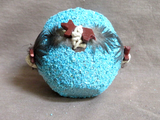 Vintage Native Zuni Turquoise Encrusted 4 Fetish Carving Seed Pot PO258