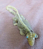 Native Museum Quality Zuni Serpentine Lizard Fetish by Lance Cheama - C1621