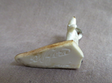 Native Zuni Antler Mini Rabbit w/Roses Fetish Carving by Ruben Najera C4492