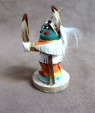 Native Navajo Miniature Cottonwood Morning  Singer Kachina by  M H  K069