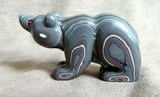 Native Zuni RARE Corvette Fordite Standing Bear Fetish by Brian Yatsattie  C3817