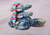 Native Zuni Picasso Marble Turtle Family w Bundle Fetish by Ed Lementino  C2294