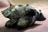 Zuni Museum Quality Picasso Marble Six Directions Fetish by Lance Cheama  C0656