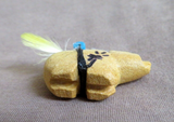 Isleta Zuni-like Sandstone Mini Bear Fetish Carving by Richard Abeita C4342