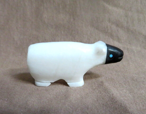 Native Zuni Marble Sheep Fetish Carving by Tim Lementino C4165
