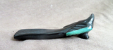 Zuni Black Marble & Turquoise Magpie Fetish Carving by Calvert Bowannie C4594