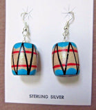 Native Navajo Terra Cotta Clay Drum Hook Earrings by Bennie Chinana JE0145