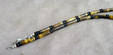 Native Navajo Sterling, Tiger's Eye, Jasper & Onyx 17" Necklace by  D John JN485