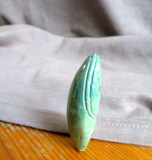 Zuni  Royston Turquoise Maiden Fetish Carving by Mike Yatsattie  C4351