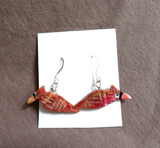 Native Zuni Spiny Oyster Cardinal Fetish Earrings by Darrin Boone  JE666 Unbranded
