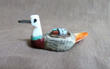 Native Zuni Multi-stone Duck w/ Sunface Fetish by Darrin Boone  C4354