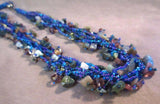 Navajo Flourite & Multi-Color Bead Seven Strand Necklace w/ silver clasp JN0105