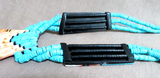 Santo Domingo Turquoise & Inlay  "8 Fingers" Necklace Set  Torevia Crespin JN472