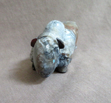 Zuni Picasso Marble Buffalo Carving fetish by Freddie Leekya C4297
