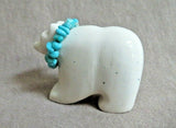 Native Zuni Fishrock Medicine Bear Fetish w necklace by Andre Westika C3863