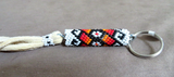 Native Zuni Made Multi-color Beaded Keychain with Fringe M3358