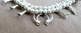 Native Navajo Silver Baby Squash Blossom Necklace 16" by Larry Curley JN477