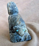 Zuni Amazing Picasso Marble Skunk by Master Carver Derrick Kaamasee C2769
