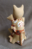 Native Hand Made Jemez Pottery Cat Storyteller w kittens by Bonnie Fragua  PO276