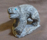 Native Zuni Jasper Bear Fetish Carving by Derrick Kaamasee C2861