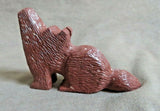 Native Zuni Sacred Pipestone Coyote Fetish Carving by Jesus Espino  - C3889