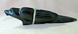 Zuni Sleek X Large Black Jet Raven w Bundle Fetish Carving by Herb Halate C3970