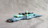 Zuni Turquoise & Picasso Marble Snake Unity Trio Fetish by LaVies Natewa C4155