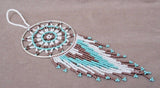 Native Zuni Made Beaded Dreamcatcher Multi-color Car Charm or Ornament M0088