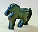 Native American Zuni Black Jet Mini Horse Fetish by Rochelle Quam Najera C3981
