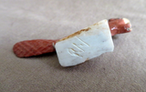 Native Zuni Pipestone Beaver w/ stick Fetish Carving by Ruben Najera C4491