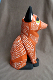 Native American Acoma Pottery Fox Hand Painted Figure by Shirley Chino P277