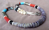 Navajo Heavy Spiny Oyster & Multi-Stone Necklace w/ silver beads &clasp JN0052
