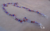 Native American Zuni Multi-color Bead Eye-Glass Holder Necklace M0162