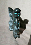 Zuni Large Black Marble Etched Butterfly Maiden Fetish by Dilbert Gasper - C3740