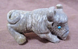 Native Zuni Museum Quality Picasso Marble Buffalo Fetish by Wilfred Cheama C2065