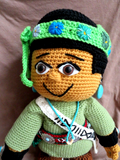 Handcrafted Native Zuni 16.5" Crochet Zuni Man Doll by Bobbie Natewa D001