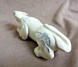 Navajo made Zuni Like Dendritic Fishrock Mt. Lion Fetish by Davin Singer C3081