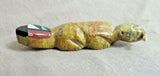 Native Zuni Jasper Beaver W Inlay Fetish Carving by Steve Natachu - C3991