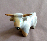 Zuni Zuni Rock Long Horn/ Bull  Steer Carving fetish by Freddie Leekya C4337