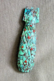 Native Zuni Turquoise Tableta Maiden Pendant by Mike LaWeka  - JP264