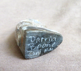Zuni Picasso Marble Quail w/ Sunface Fetish Carving by Darrin Boone  C4344 Two Ponies Trading