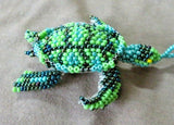 Native Zuni Made Beaded Sea Turtle Multi-color Car Charm or Ornament M308