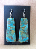 Santo Domingo Stunning Turquoise Slab Hook Earring by Deanna Tenorio JE625