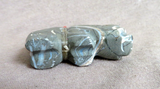 Native Zuni Fossilized Shell Medicine Bear Fetish Carving by Daryl Shack - C4577