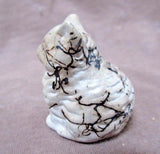Native Hand Coiled Navajo Mini Cat Horsehair Pottery Figure by Tom Vail  P0185