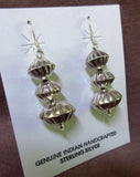 Native Navajo Hand Made Sterling Bead Hook Earrings by Esther Largo JE0118