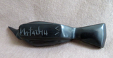 Native Zuni Jet W Inlay Raven Fetish Carving by Steve Natachu - C4477
